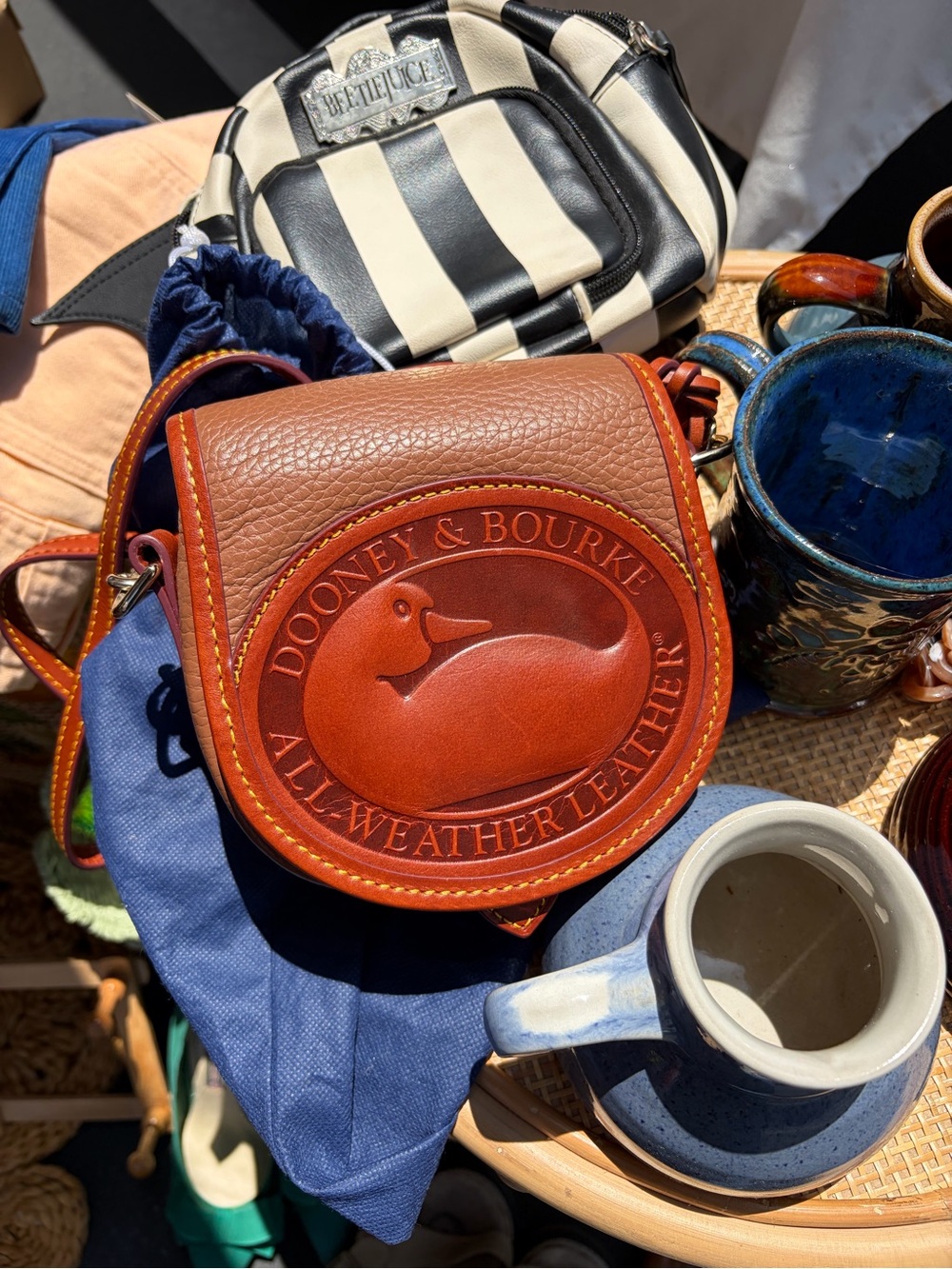 Dooney & Bourke Chestnut Brown All-Weather Leather Crossbody Bag